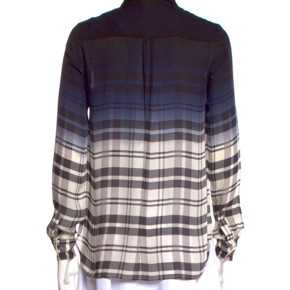 Haute Hippie 100% Silk plaid button-up top - xs - Picture 3 of 3